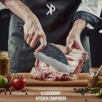 Нож тесак для разделки мяса ручной работы, нож шеф-повара  для мясника с ручной заточкой и холщовым чехлом — изображение 3