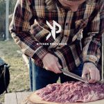 Нож тесак для разделки мяса ручной работы, нож шеф-повара  для мясника с ручной заточкой и холщовым чехлом — изображение 5