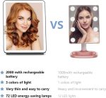Портативное дорожное зеркало для макияжа Weily с 72 светодиодными лампами и сенсорным экраном — изображение 7