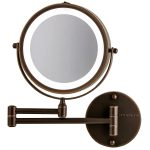 Настенное зеркало для макияжа Ovente с подсветкой и увеличением 1X и 10X