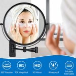 Настенное зеркало для макияжа, двустороннее увеличительное зеркало 1X/10X — изображение 5