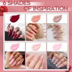 Стартовый набор для наращивания гелевых ногтей Modelones Poly Extension Gel - 6 весенних цветов с лампой 48 Вт — изображение 3