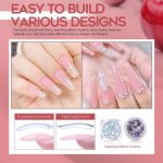 Стартовый набор для наращивания гелевых ногтей Modelones Poly Extension Gel - 6 весенних цветов с лампой 48 Вт — изображение 5