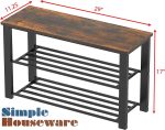 Полка для обуви Simple Houseware на 6 пар обуви со скамьей для сидения — изображение 3