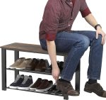 Полка для обуви Simple Houseware на 6 пар обуви со скамьей для сидения — изображение 4