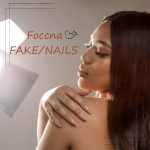Накладные ногти со стразами Love, квадратные французские накладные ногти — изображение 5