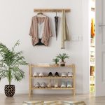 Стойка для обуви из бамбука Z&L House 3 уровня для обуви в прихожей — изображение 2