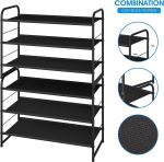 Полка для обуви 3х ярусная тканевая регулируемая по ширине — изображение 4