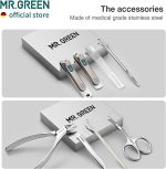 Маникюрный набор MR.GREEN 8 в 1, Набор для педикюра и стрижки ногтей с чехлом — изображение 4