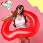 Надувные круги для плавания в форме сердца Bulk Sweet Love 8 штук — изображение 4