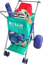 Пляжная тележка RollX с большими воздушными колесами, складная тележка для хранения