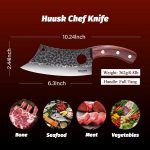 Японский поварской нож Huusk, нож Viking с ножнами, нож для разделки мяса — изображение 5
