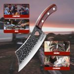 Японский поварской нож Huusk, нож Viking с ножнами, нож для разделки мяса — изображение 6