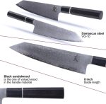 Нож шеф-повара Кирицуке SAMCOOK, профессиональный японский кухонный нож гьюто — изображение 8