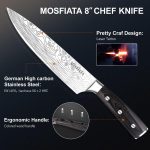 Профессиональный набор ножей шеф-повара MOSFiATA, Набор кухонных ножей из 3 предметов с защитой пальцев — изображение 3