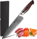 Кухонный поварской нож Ambertronix из японской нержавеющей стали VG-10 с острым лезвием и эргономичной ручкой