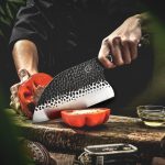 Нож тесак GRAND SHARP, Кованый кухонный нож для мяса ручной работы — изображение 2