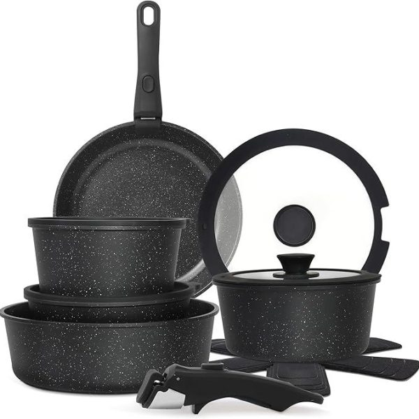 Набор кастрюль и сковородок Cuisinluv с антипригарным покрытием, набор посуды для кемпинга