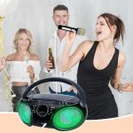 Портативная система караоке SingingWood, портативный CD-плеер, бумбокс с Bluetooth для дома — изображение 4