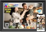 Цифровая фоторамка 2K 64 ГБ 11 дюймов WiFi6 и 5G Цифровая фоторамка 1920x1280 FHD IPS сенсорный экран