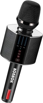 Микрофон для караоке BONAOK, портативный беспроводной микрофон Bluetooth