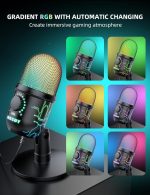 Игровой микрофон MR, USB-микрофон для ПК, Mac, PS4/5, конденсаторный микрофон для подкастов и студийной записи — изображение 6
