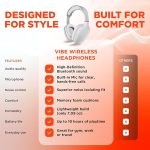 Беспроводные наушники HyperGear, Bluetooth-наушники с шумоизоляцией и встроенным микрофоном — изображение 6