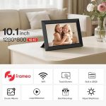 Цифровая фоторамка Frameo 10.1 дюймов WiFi, интеллектуальная электронная фоторамка с сенсорным экраном — изображение 6