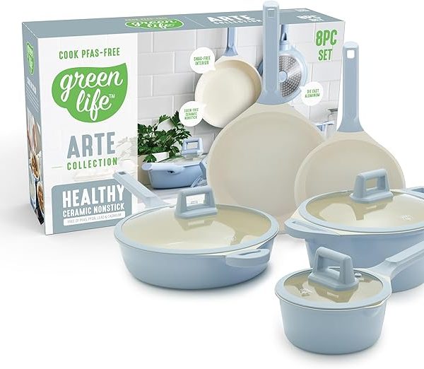 Набор кастрюль и сковородок GreenLife Arte с антипригарным покрытием