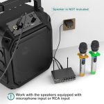 Двухканальный беспроводной ручной микрофон FIFINE UHF, беспроводная микрофонная система для караоке-K036 — изображение 5
