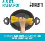 Кастрюля с крышкой-ситом Bialetti 5л, овальная кастрюля с антипригарным покрытием — изображение 4