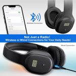 Беспроводные наушники с FM-радио и Bluetooth 5.0, гарнитура с микрофоном — изображение 2