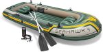 Надувная лодка 4-местная INTEX Seahawk, лодка с улучшенной молекулярной формулой SuperStrong