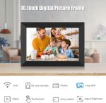 Цифровая фоторамка WiFi 10.1 дюймов с автоматическим поворотом и слайд-шоу IPS HD 1280x800 — изображение 3