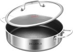 Глубокая сковорода DELARLO 5.5л, сковорода для индукции