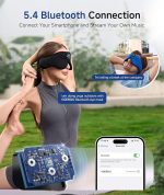 Наушники для сна Voerou, 3D-маска для сна с наушниками Bluetooth — изображение 2