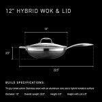 Сковорода-вок HexClad Hybrid с антипригарным покрытием 30 см — изображение 3