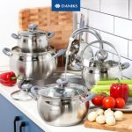 Кастрюли Daniks для индукционной плиты с жаропрочными ручками — изображение 6