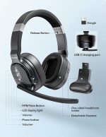 Гарнитура TECKNET Bluetooth Trucker, беспроводная гарнитура с микрофоном — изображение 2