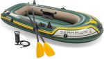 Надувная лодка 2-местная Intex Seahawk 2, лодка с веслами для рыбалки — изображение 4