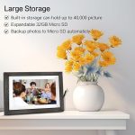 Цифровая фоторамка 10.1 дюймов, WiFi интеллектуальная цифровая фоторамка с сенсорным экраном HD IPS — изображение 4