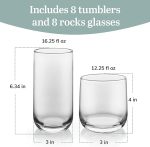 Стаканы для питья Libbey Ascent 16 штук — изображение 2