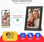 Цифровая фоторамка Frameo 10.1 дюймов WiFi, интеллектуальная электронная фоторамка с сенсорным экраном — изображение 2