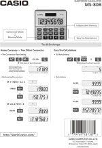 Стандартный настольный калькулятор, черный Casio MS-80B — изображение 4