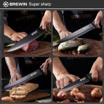 Набор ножей для кухни Brewin с подставкой — изображение 3