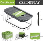 Овощерезка-мандолина Ourokhome, многофункциональная овощерезка-шинковка с контейнером, волнорезка для картофел — изображение 2