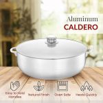 Жаровня алюминиевая Caldero 12л со стеклянной крышкой — изображение 5