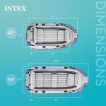 Надувная лодка INTEX Excursion, лодка 4-х местная с регулируемыми сиденьями со спинкой — изображение 5