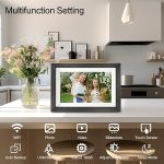 Цифровая фоторамка 10.1 дюймов, WiFi интеллектуальная цифровая фоторамка с сенсорным экраном HD IPS — изображение 5
