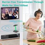 Bluetooth-наушники для просмотра ТВ, Двойные беспроводные наушники WallarGe с радиопередатчиком — изображение 6